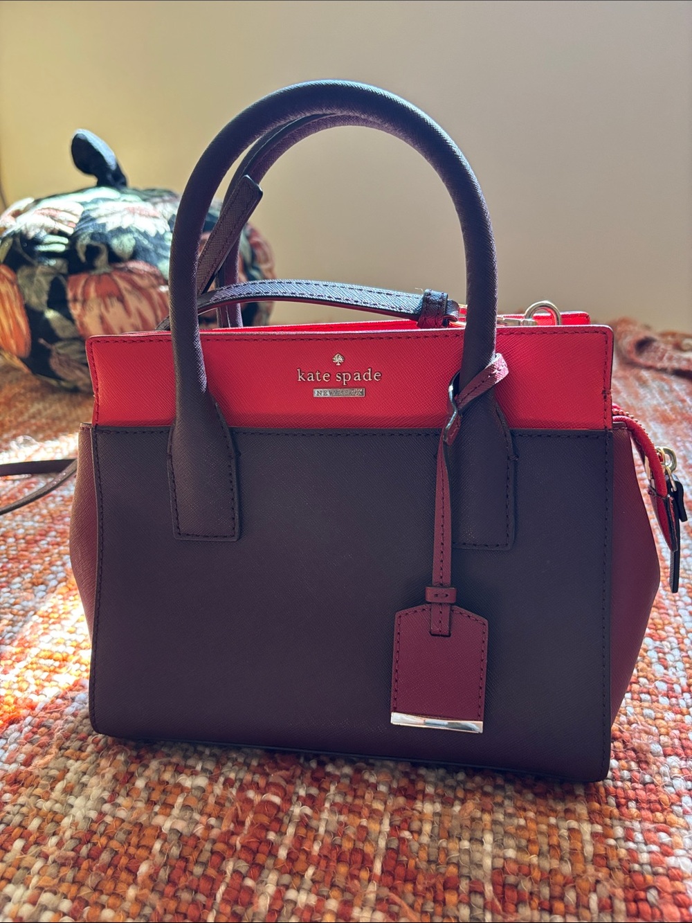 kate spade Two-Tone Red and Burgundy Satchel